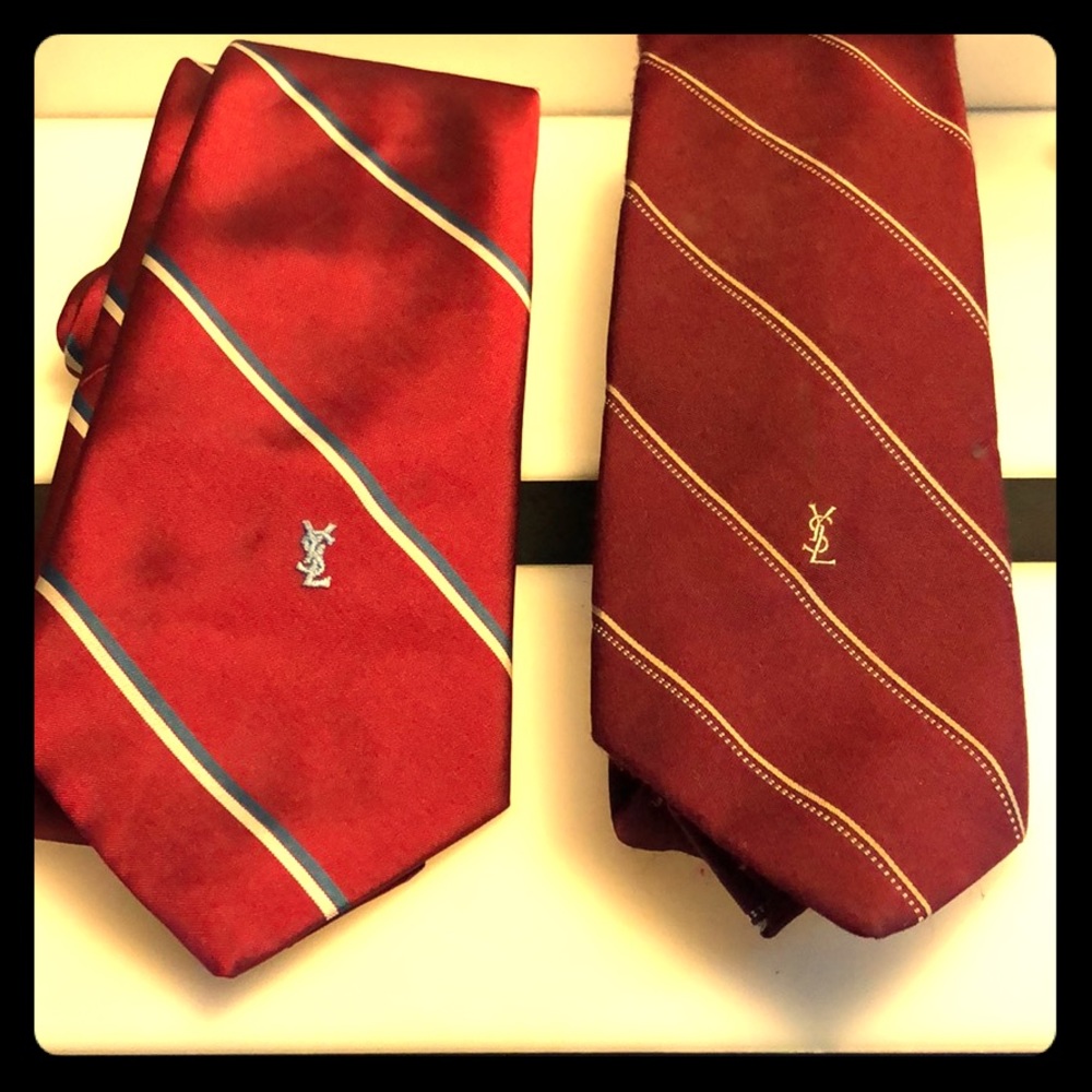 Vintage YSL Yves Saint Laurent ties neckties get 2